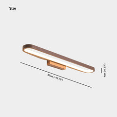 Wall Sconce Vanity Lamp Minimalist Linear Oval LED Size