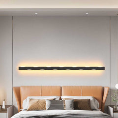 Wall Sconce Wave Linear LED Black Bedroom
