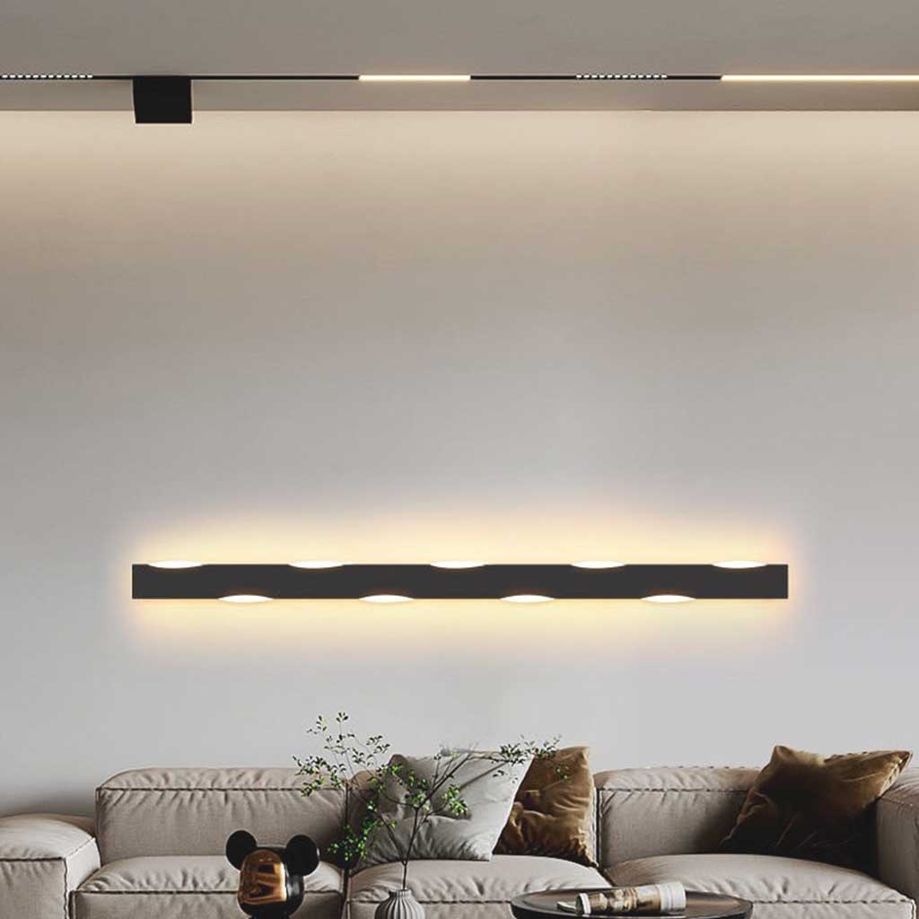 Linear Sconce Nordic Simple Wave Linear Iron LED Wall Sconce | VAXLAMP