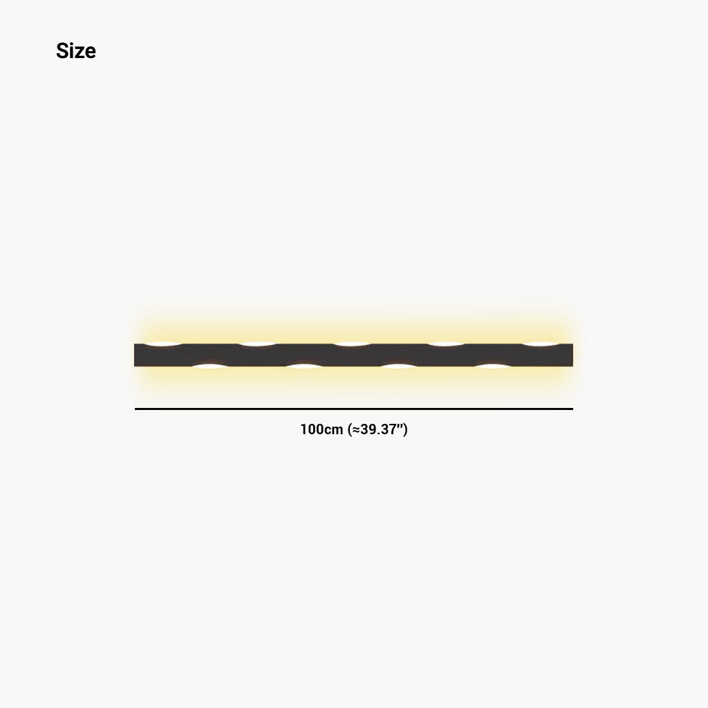 Wall Sconce Wave Linear LED Black Size