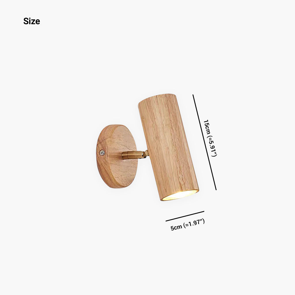 Wall Spotlight LED Wood Size