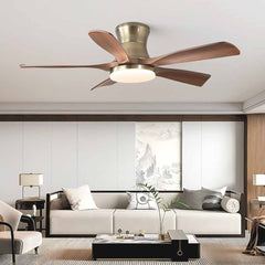 Walnut Ceiling Fan Light Semi-Flush Mount
