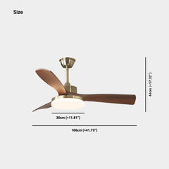 Walnut Ceiling Fan Light Semi-Flush Mount