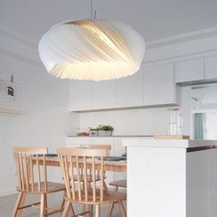 White Acrylic Pendant Light Dining Room