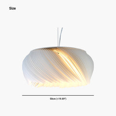 White Acrylic Pendant Light Size