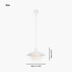 White Dining Room Pendant Light 29cm Size