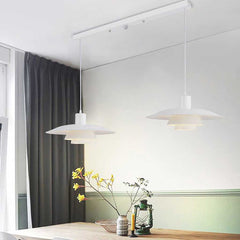 White Dining Room Pendant Light 39cm 2 Lights Room