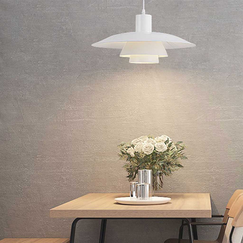 White Dining Room Pendant Light 39cm Room