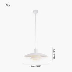 White Dining Room Pendant Light 39cm Size