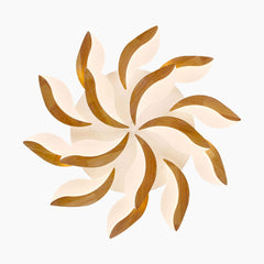 Wood Acrylic Flower Petal Flush Mount Ceiling light 15 Light
