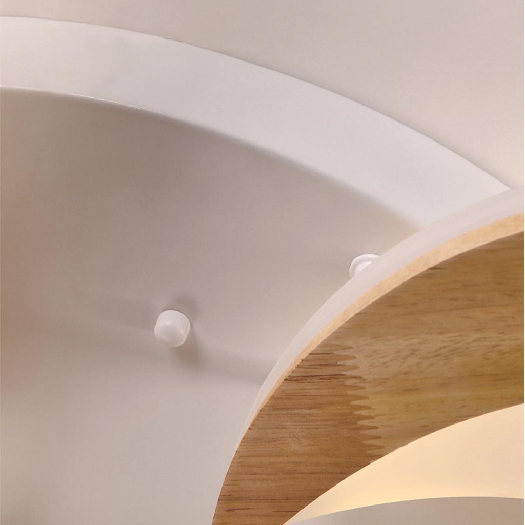 Wood Acrylic Flower Petal Flush Mount Ceiling light Petal
