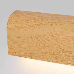 Rechteckige Wandleuchte mit Holzmaserung, minimalistische LED