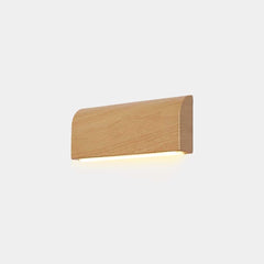 Rechteckige Wandleuchte mit Holzmaserung, minimalistische LED