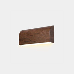 Rechteckige Wandleuchte mit Holzmaserung, minimalistische LED
