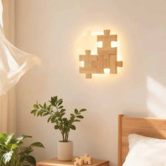 Wood Puzzle Wall Light Nordic LED