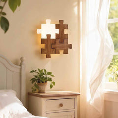 Wood Puzzle Wall Light Nordic LED