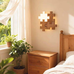 Wood Puzzle Wall Light Nordic LED
