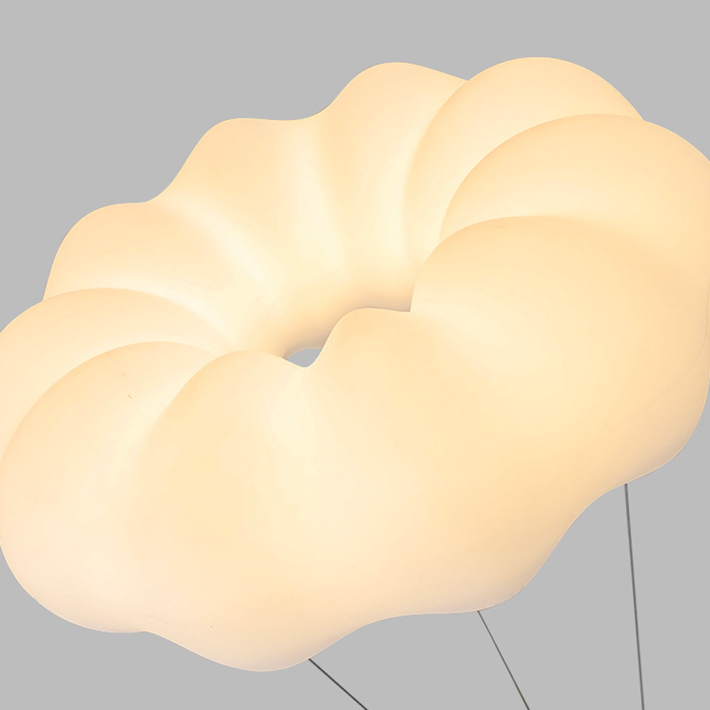 White Cloud Metal LED Pendant Ceiling Light Bottom