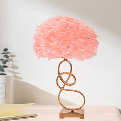 Feather Table Lamp Nordic Style Spiral, 3 Colors