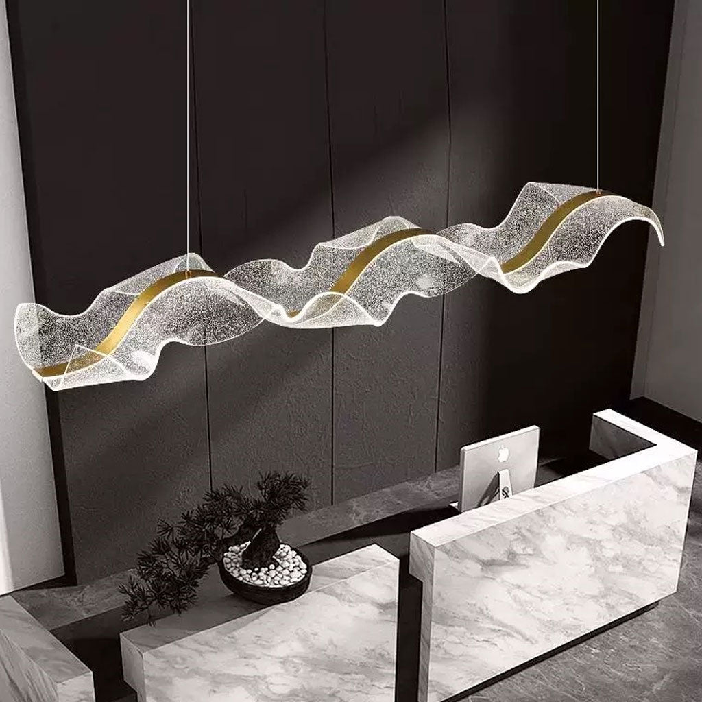 Modern Minimalist Luxury Ribbon Acrylic Chandelier VAXLAMP