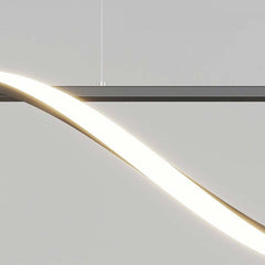 wave linear led chandelier detail