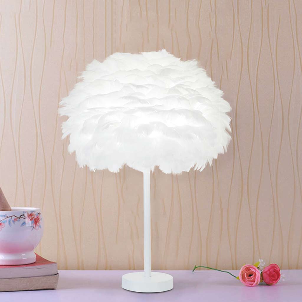 Minimalist Bloom Feather Table Lamp Living Room