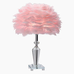 Romantic Diamond Crystal Feather Table Lamp Main