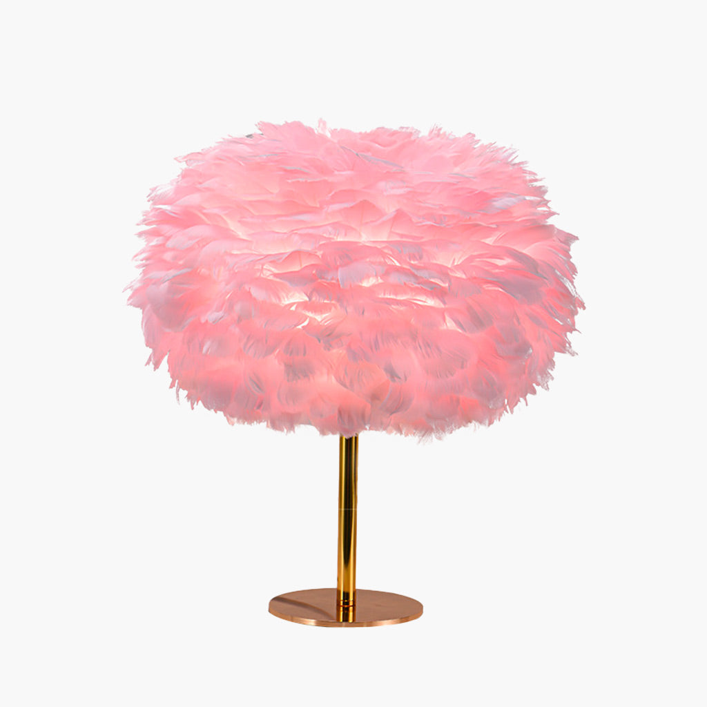 Fairy Bloom Feather Table Lamp Grey Background