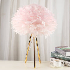 Nordic Tripod Feather Table Lamp Study