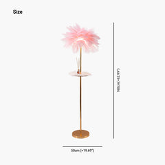 ostrich feather floor lamp ffl002 size