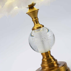 Romantic Crystal Feather Table Lamp Crystal
