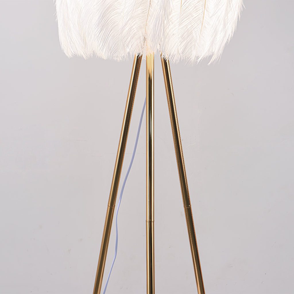 tripod ostrich feather floor lamp ffl003 detail