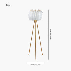 tripod ostrich feather floor lamp ffl003 size