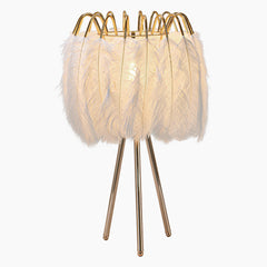 Nordic Tripod Wire Feather Table Lamp Main