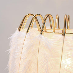 Nordic Tripod Wire Feather Table Lamp Wire